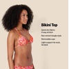 Amazon Essentials Women’s Light Support Triangle Bikini Top with Removable Cups(Bright Red Multi Folk Floral)