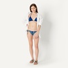 Amazon Essentials Women’s Light Support Triangle Bikini Top with Removable Cups(Deep Blue)