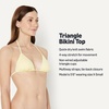 Amazon Essentials Women’s Light Support Triangle Bikini Top with Removable Cups(Light Yellow)