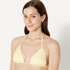 Amazon Essentials Women’s Light Support Triangle Bikini Top with Removable Cups(Light Yellow)