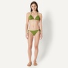 Amazon Essentials Women’s Light Support Triangle Bikini Top with Removable Cups(Olive)