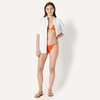 Amazon Essentials Women’s Light Support Triangle Bikini Top with Removable Cups(Orange)