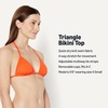 Amazon Essentials Women’s Light Support Triangle Bikini Top with Removable Cups(Orange)