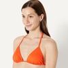 Amazon Essentials Women’s Light Support Triangle Bikini Top with Removable Cups(Orange)