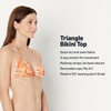 Amazon Essentials Women’s Light Support Triangle Bikini Top with Removable Cups(Rust Orange Abstract Palms)