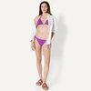 Amazon Essentials Women’s Light Support Triangle Bikini Top with Removable Cups(Violet)