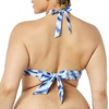 Amazon Essentials Women’s Light-Support Padded Tie Halter Bikini Swimsuit Top (Available in Plus Size)(Blue Tie Dye)