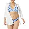 Amazon Essentials Women’s Light-Support Padded Tie Halter Bikini Swimsuit Top (Available in Plus Size)(Blue Tie Dye)