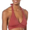 Amazon Essentials Women’s Light-Support Padded Tie Halter Bikini Swimsuit Top (Available in Plus Size)(Brick Red)
