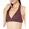 Amazon Essentials Women’s Light-Support Padded Tie Halter Bikini Swimsuit Top (Available in Plus Size)(Brick Red Leopard)