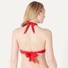 Amazon Essentials Women’s Light-Support Padded Tie Halter Bikini Swimsuit Top (Available in Plus Size)(Bright Poppy Red)
