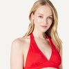 Amazon Essentials Women’s Light-Support Padded Tie Halter Bikini Swimsuit Top (Available in Plus Size)(Bright Poppy Red)