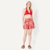 Amazon Essentials Women’s Light-Support Padded Tie Halter Bikini Swimsuit Top (Available in Plus Size)(Bright Poppy Red)