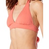 Amazon Essentials Women’s Light-Support Padded Tie Halter Bikini Swimsuit Top (Available in Plus Size)(Coral Pink)