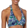 Amazon Essentials Women’s Light-Support Padded Tie Halter Bikini Swimsuit Top (Available in Plus Size)(Deep Blue Paisley)