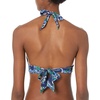 Amazon Essentials Women’s Light-Support Padded Tie Halter Bikini Swimsuit Top (Available in Plus Size)(Deep Blue Paisley)
