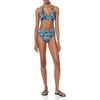 Amazon Essentials Women’s Light-Support Padded Tie Halter Bikini Swimsuit Top (Available in Plus Size)(Deep Blue Paisley)