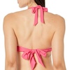Amazon Essentials Women’s Light-Support Padded Tie Halter Bikini Swimsuit Top (Available in Plus Size)(Hot Pink)