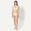 Amazon Essentials Women’s Light-Support Padded Tie Halter Bikini Swimsuit Top (Available in Plus Size)(Light Yellow)