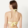 Amazon Essentials Women’s Light-Support Padded Tie Halter Bikini Swimsuit Top (Available in Plus Size)(Light Yellow)