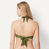 Amazon Essentials Women’s Light-Support Padded Tie Halter Bikini Swimsuit Top (Available in Plus Size)(Olive)
