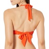 Amazon Essentials Women’s Light-Support Padded Tie Halter Bikini Swimsuit Top (Available in Plus Size)(Orange)