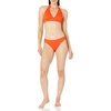 Amazon Essentials Women’s Light-Support Padded Tie Halter Bikini Swimsuit Top (Available in Plus Size)(Orange)