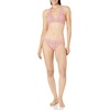 Amazon Essentials Women’s Light-Support Padded Tie Halter Bikini Swimsuit Top (Available in Plus Size)(Pale Peach Micro Floral)