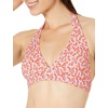 Amazon Essentials Women’s Light-Support Padded Tie Halter Bikini Swimsuit Top (Available in Plus Size)(Pale Peach Micro Floral)