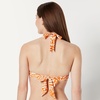 Amazon Essentials Women’s Light-Support Padded Tie Halter Bikini Swimsuit Top (Available in Plus Size)(Rust Orange Abstract Palms)