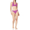 Amazon Essentials Women’s Light-Support Padded Tie Halter Bikini Swimsuit Top (Available in Plus Size)(Violet)