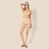 Amazon Essentials Women’s Light-Support Padded Tie Halter Bikini Swimsuit Top (Available in Plus Size)(Yellow Multi Folk Floral)