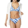 Amazon Essentials Women’s Light-Support Triangle Bikini Swimsuit Top with Adjustable Straps(Blue Tie Dye)