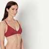 Amazon Essentials Women’s Light-Support Triangle Bikini Swimsuit Top with Adjustable Straps(Brick Red)
