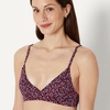 Amazon Essentials Women’s Light-Support Triangle Bikini Swimsuit Top with Adjustable Straps(Brick Red Leopard)