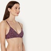 Amazon Essentials Women’s Light-Support Triangle Bikini Swimsuit Top with Adjustable Straps(Brick Red Leopard)
