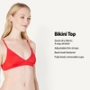 Amazon Essentials Women’s Light-Support Triangle Bikini Swimsuit Top with Adjustable Straps(Bright Red Multi Folk Floral)