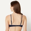 Amazon Essentials Women’s Light-Support Triangle Bikini Swimsuit Top with Adjustable Straps(Navy)