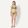 Amazon Essentials Women’s Light-Support Triangle Bikini Swimsuit Top with Adjustable Straps(Olive)
