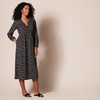 Amazon Essentials Women’s Lightweight Georgette Long Sleeve V-Neck Midi Dress (Available in Plus Size)(Black  Bouquet Floral)