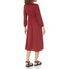 Amazon Essentials Women’s Lightweight Georgette Long Sleeve V-Neck Midi Dress (Available in Plus Size)(Burgundy)