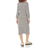 Amazon Essentials Women’s Lightweight Georgette Long Sleeve V-Neck Midi Dress (Available in Plus Size)(Espresso  Leopard)