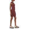 Amazon Essentials Women’s Lightweight Jersey Slim-Fit Tank Mini Dress(Rich Chestnut Brown)
