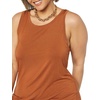 Amazon Essentials Women’s Lightweight Jersey Slim-Fit Tank Mini Dress(Toffee Brown)