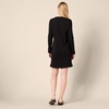 Amazon Essentials Women’s Long Sleeve Crewneck Fleece Above-The-Knee Dress with Ribbed Detail(Black)