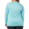 Amazon Essentials Women’s Long Sleeve Rash Guard(Aqua Blue)