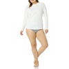 Amazon Essentials Women’s Long Sleeve Rash Guard(White)