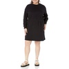 Amazon Essentials Women’s Long Sleeve Sweatshirt Dress(Black)