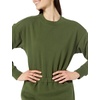 Amazon Essentials Women’s Long Sleeve Sweatshirt Dress(Dark Olive)