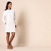 Amazon Essentials Women’s Long Sleeve Sweatshirt Dress(Eggshell White)